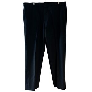 Vintage US Navy Dress Black Trousers 1986 Military Issue Wool Blend Pants 36x27